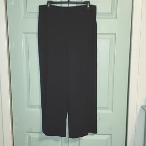 Black Wide Leg Ankle Pant (Size 12) NWOT W Worthington (Side Zip)